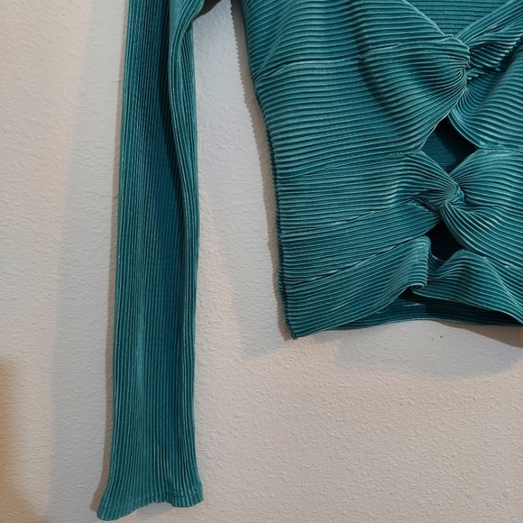 Free People NEW Leah Twist Tube Top Teal XS - Picture 4 of 14